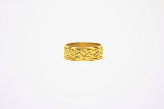 Gold Striped Ring